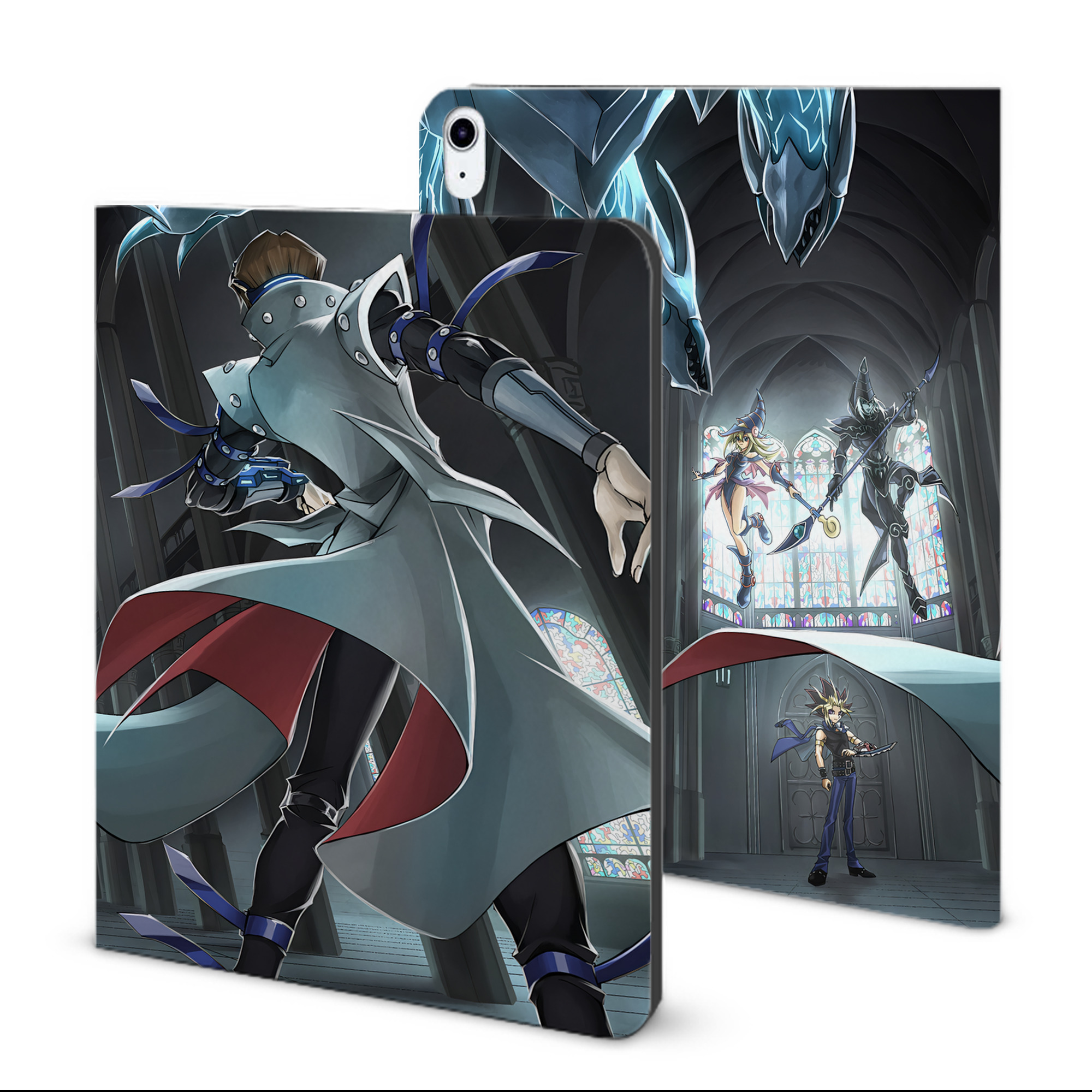 （画像用） 遊☆戯☆王 Yu-Gi-Oh! IPad ケース ブック型 PUレザー TPU 耐衝撃 軽量 薄型 ペン収納なし 全面保護 IPad 各モデル対応